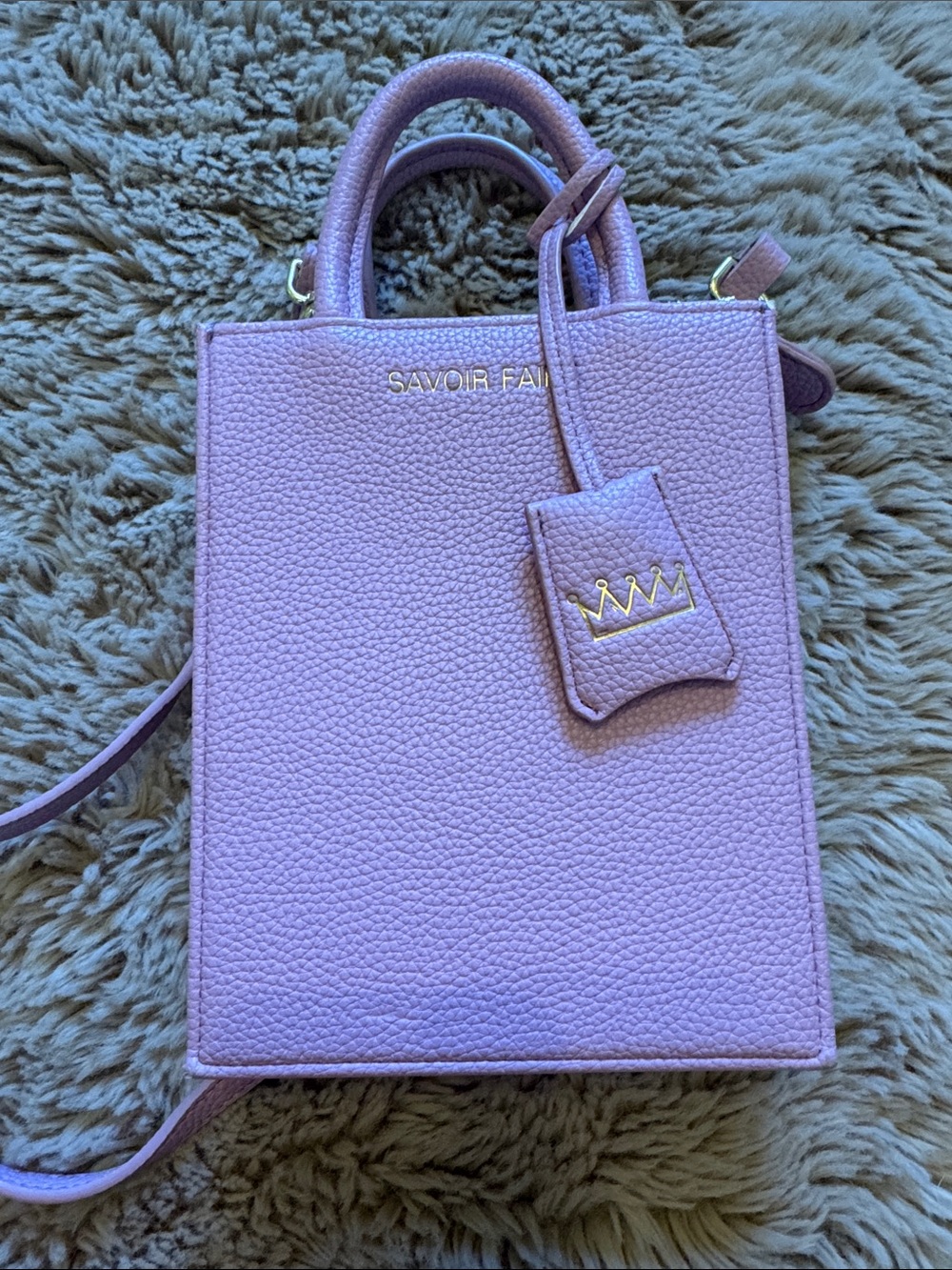 Savor Faire Mini Lilac Tote Crossbody